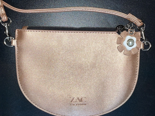 ZAC POSEN Celia Purse Metallic Rose Gold Crossbody Small Mini - Picture 5 of 17