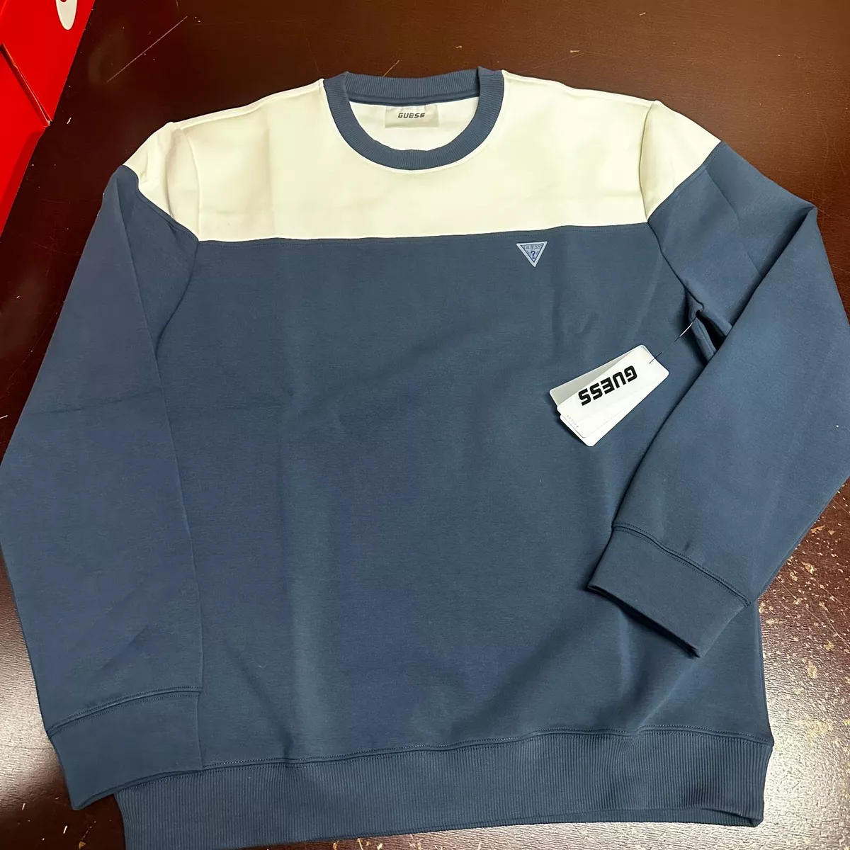 Blue guess sweatshirt new arrivals