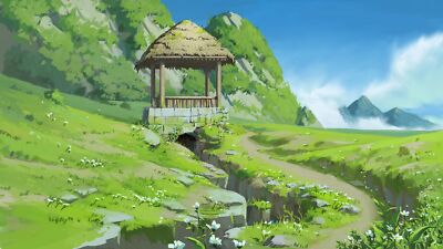 Anime landscape clouds Playmat Gaming Mat Desk