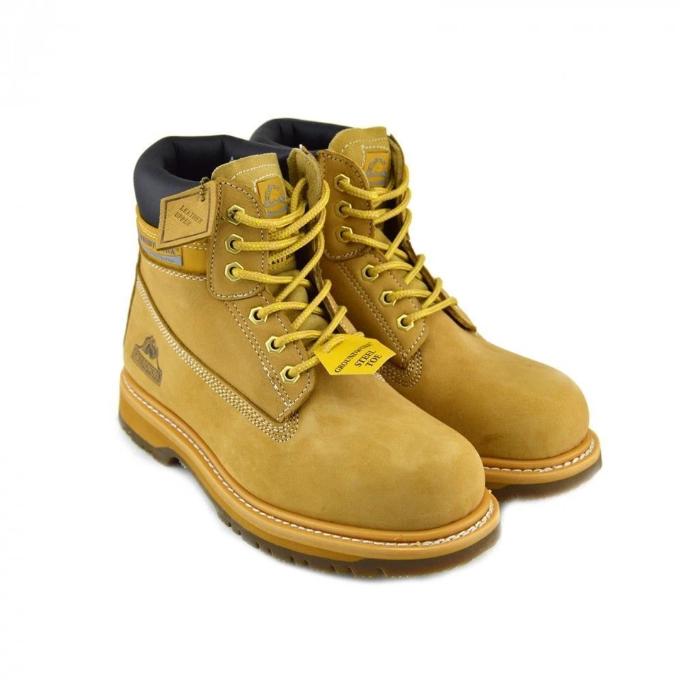  Hombres GROUNDWORK CATERPILLAR Seguridad Puntera de Acero Zapatos Tobillo Botas de Trabajo Talla 6-13 Foto 2 de 4