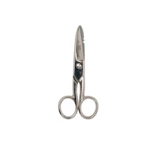 Klein Tools 2100-7 Electrician's Scissors, Nickel Plated - Stripping Notches 
