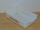 Vintage Fire King Milk Glass Loaf Pan/Casserole Dish #409 Primrose-Ex Cond