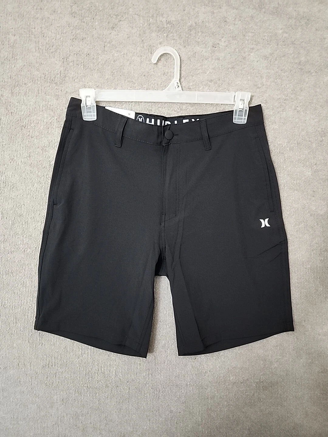 Hurley All Day Hybrid Shorts Mens 32 Black Quick Dry Reflective Stretch NEW