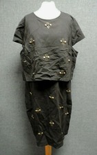 Coleen 2 in 1 Embellished Dress Black UK 20 LN112 DD 18