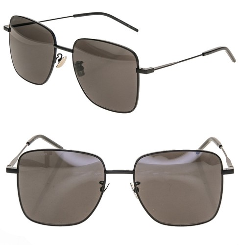 Saint Laurent YSL SL312 001 Sonnenbrille mattschwarz Unisex rechteckig 57 mm 312