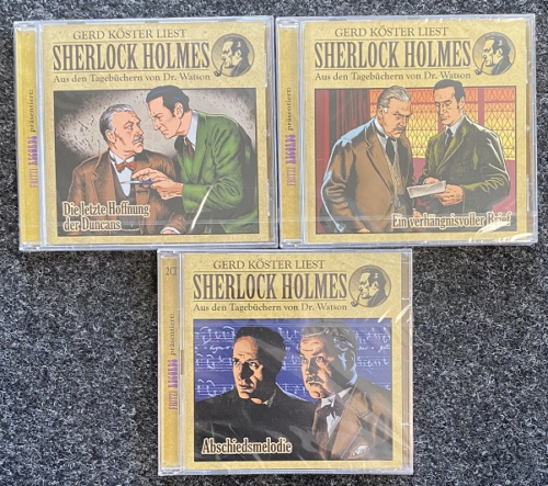 Sherlock Holmes Paket 3 x Aus den Tagebüchern von Dr. Watson auf 4 CD !!! - Bild 1 von 1