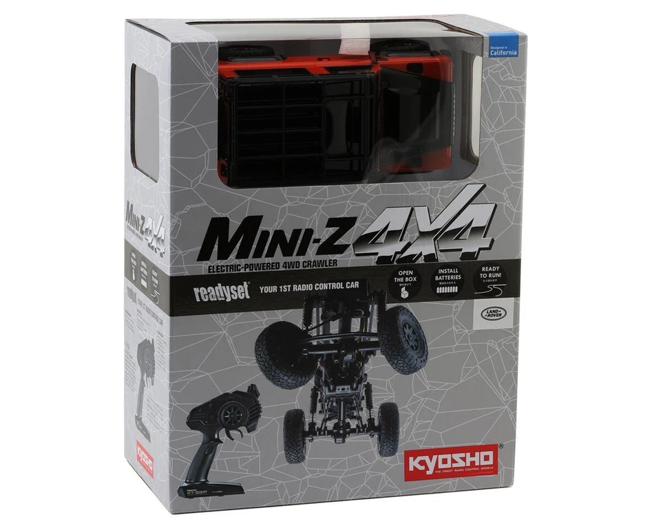 Kyosho MX-01 Mini-Z 4X4 Readyset w/Land Rover Defender 90 Adventure Body Org/Blk - Image 4 of 4