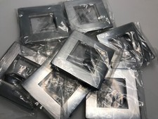 Lot of 8x Screwless 2 Module Data Plate, SATIN CHROME (173)