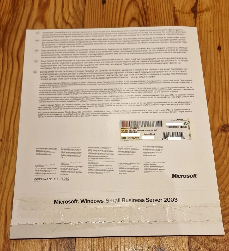 Windows SBS 2003 - 5 User CAL - Small Business Server - Image 2 of 2