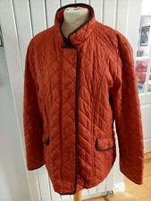 Ladies Burnt Orange  Quilted Nightingales Jacket Size M/L. UK16