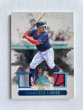 Francisco Lindor 2017 Diamond Kings Platinum Dual Game Used Patch /10 RARE SSP