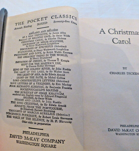 A Christmas Carol by Charles Dickens McKay Pocket Classics Series W/Slip CaseVTG - Foto 15 di 22