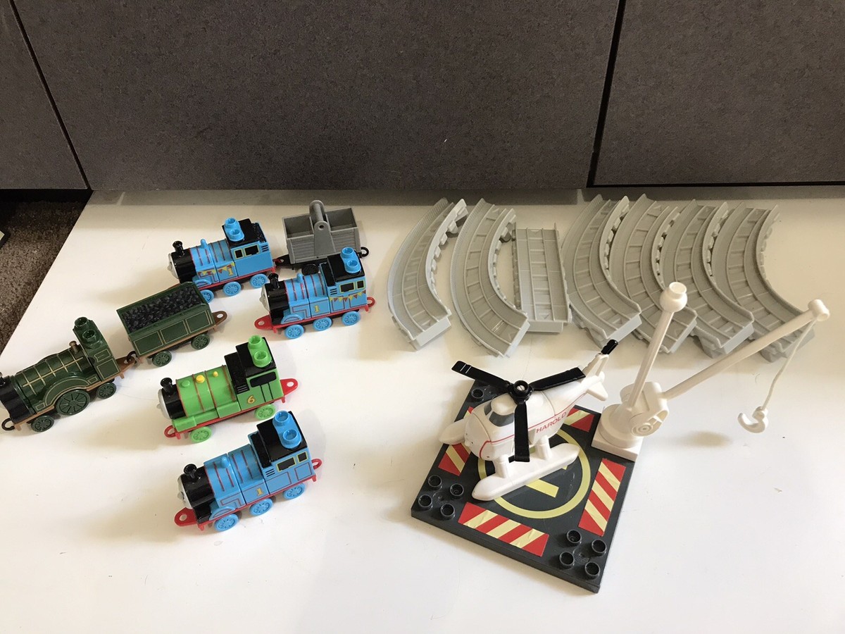 Thomas Friends Train Engine Gullian Mega Bloks Blocks Train tracks Harold  Lot