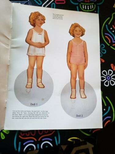 Set of 2 Classic & Original Shirley Temple Paper Dolls in Full Color Books - Foto 3 di 10