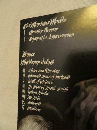 CD Deus Otiosus - Sis Mortuus Mondo/Murderer from 2015 on Godeater Records - Foto 10 di 10