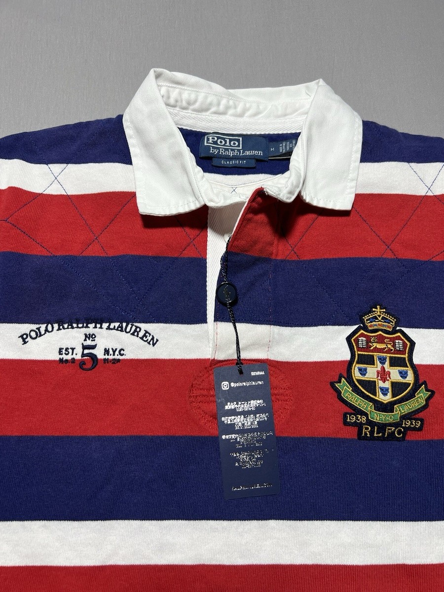⛄*️様 【美品】Polo Ralph Lauren Rugby Shirt s Polo Ralph Lauren Rugby Shirt Men's M Striped Embroidered