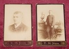 1885-1887 Two Cabinet Cards of Mr. Strom, Moline Illinois T M Jones Photographer — photo 1