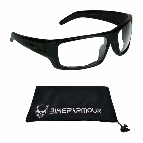 Gafas de sol para motociclista gafas de espuma rectangular cojín amarillo claro lente oscura - Imagen 8 de 17
