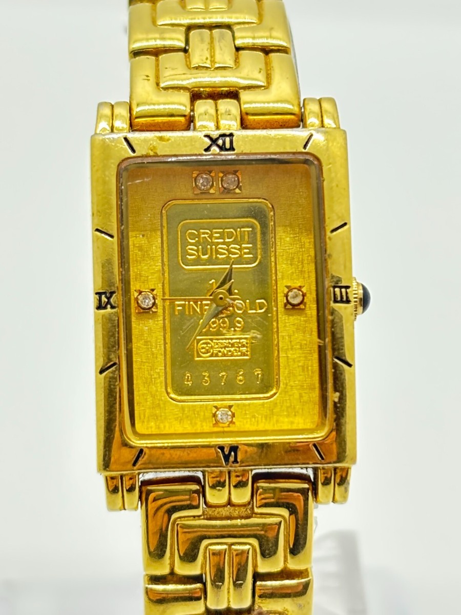 CRESCENT SUISSE 999.9 GOLD 時計 Vintage Credit Suisse 1 Gran 999.9 Fine Gold Watch 141552 | eBay