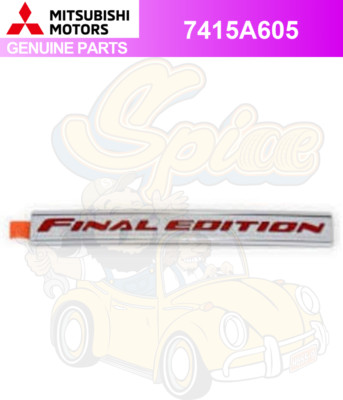 Mitsubishi Original New Lancer Evolution 10 Final Edition Emblem Badge