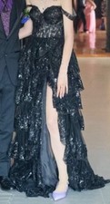 2024 sherri hill black slit prom dress easy alterations free shipping $550