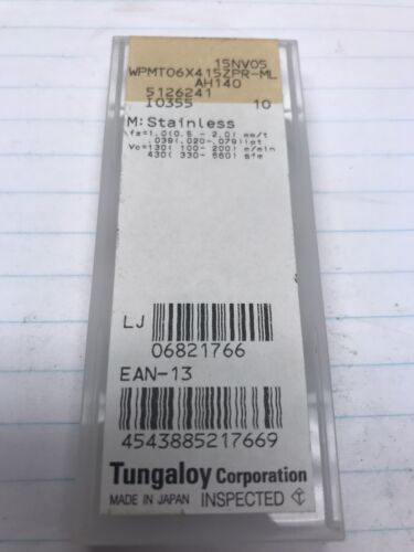10 pcs. WPMT06X415ZPR-ML AH140 TUNGALOY INSERT (loc G2) - Picture 2 of 2