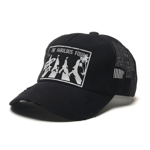 Unisex Herren Beatles Fabulous 4 Abbey Road Mesh Baseball Cap Trucker Hüte schwarz - Bild 2 von 10