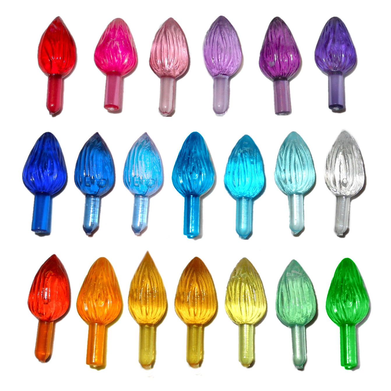 20 VINTAGE EXTRA LARGE TWIST BULBS (20 color) Ceramic Christmas Tree