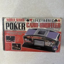 Mélangeur de cartes 2 jeux électronique World Series of Poker à piles avec manuel