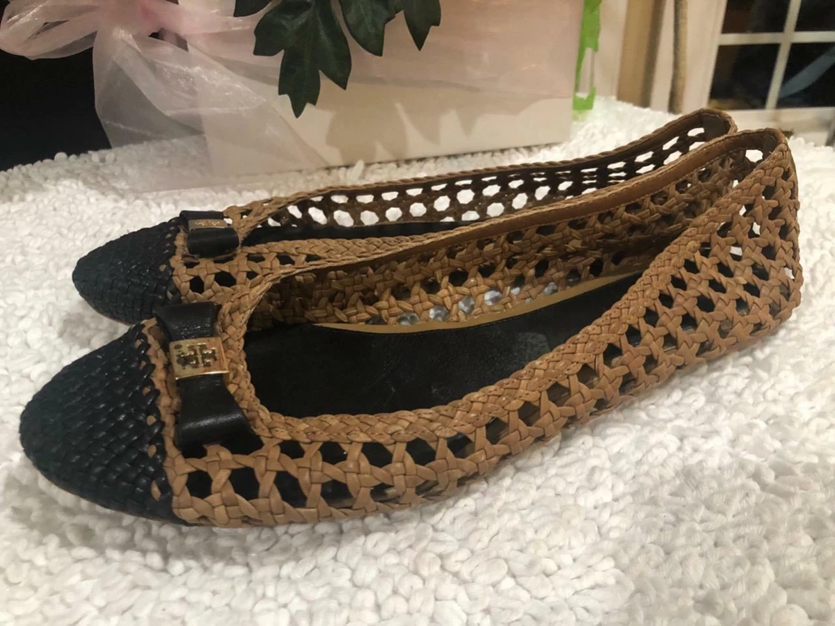 Tory burch minnie travel store ballet flat printed leather
