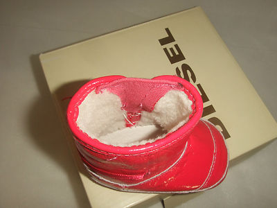 Bottillons Bébé Diesel En Cuir Fuchsia - Pointure EU 17, Neufs Avec Emballage
