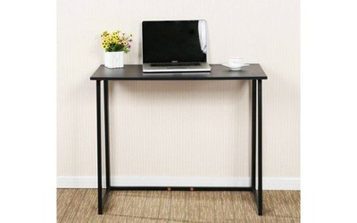 New Sturdy Small Black Foldable Home Office Computer Desk Homework