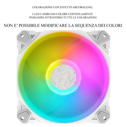 Lot de 6 ventilateurs blancs RVB – LED colorées 120 mm – Connecteur MOLEX – P... - Photo 3/9