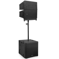 Sound Town Line Array Set:2xDual 8" Powered Speaker+18" Sub (ZS-A28X2-18S)