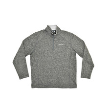 Eddie Bauer Men's Gray 1/4 Zip Fleece Pullover Sweater Regular Size L