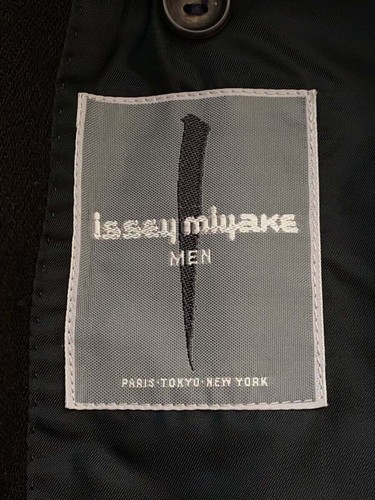 ISSEY MIYAKE Wool Double Breasted Blazer M Brown Plain - Picture 3 of 6