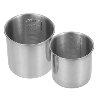 2 Pcs Stainless Steel Measuring Cups For Baking Cooking And Rice Measuring