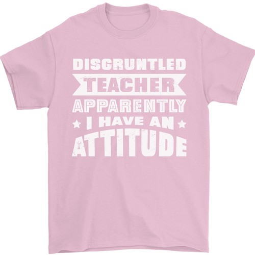 Teacher Attitude Funny Teaching Maths English Mens T-Shirt 100% Cotton - Picture 7 of 30