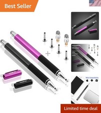 Versatile 2-in-1 Touch Screen Stylus with Ultra Precise Tips - No Battery Needed