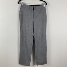 LOFT High Waist Curvy Straight Leg Pants Size 2P Multicolor Houndstooth Stretch