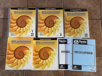 BJU Press Pre-Algebra 2nd ed Student Text, Teacher s Editions, Answer Keys