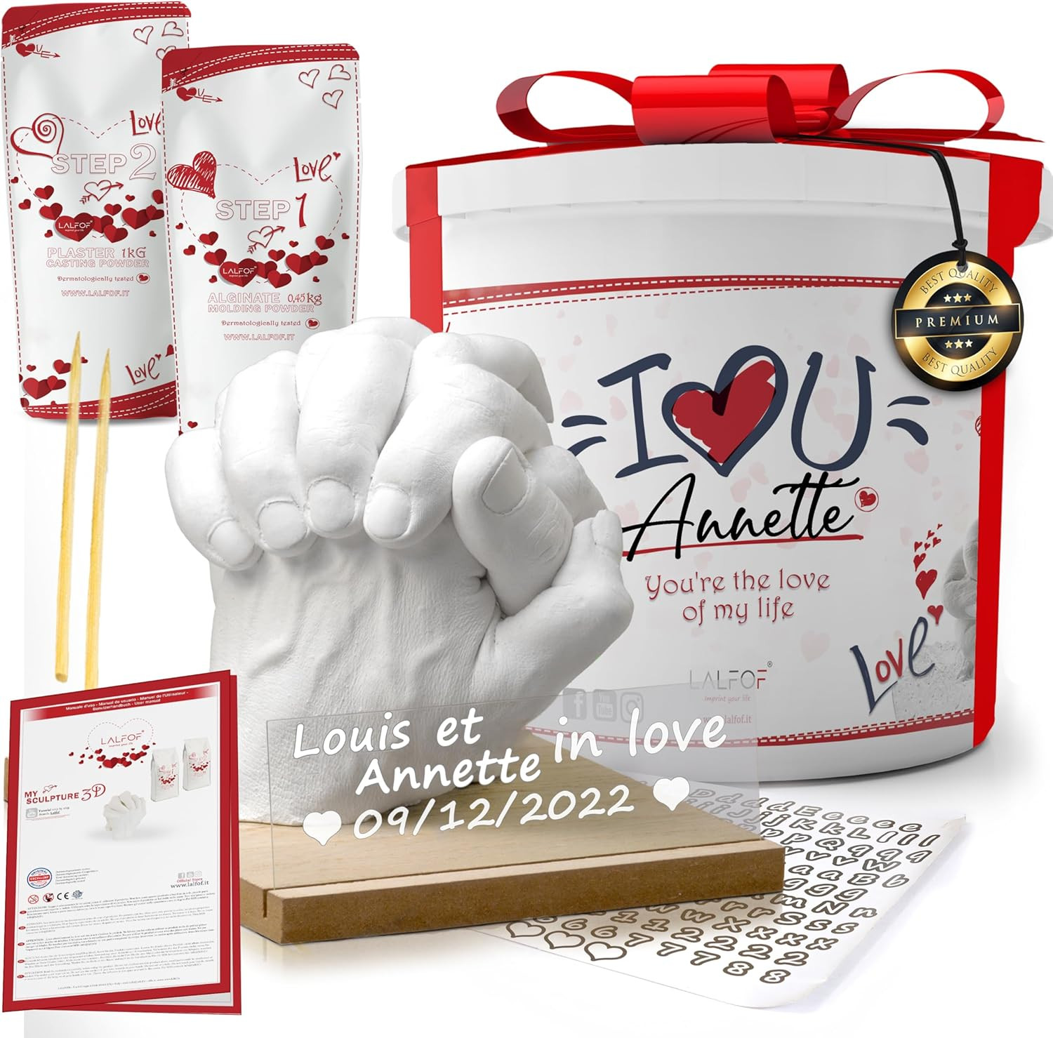 Kit Moulage Main Couple Souvenir Éternel Personnalisé Homme Femme