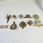 Job Lot of WW1, WW2 and Later MILITARY CAP BADGES x10
