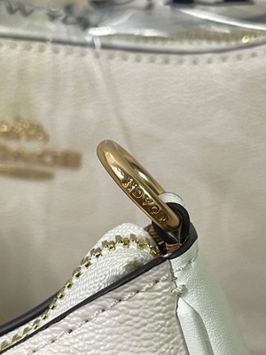 COACH Teri Shoulder Bag In Signature Canvas White/Chalk, Only