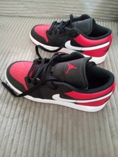 Nike Air Jordan 1 Low GS Size 5.5 Y Red Black White 553560-066 NEW No Box