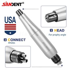 360° Swivel Dental Hygiene Prophy Handpiece Air Motor 4 Holes W/ 4:1 Nose Cone A