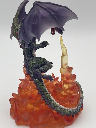 Fire Breathing Dragon Sculpture. Fantasy Dragon Figurine 6" Tall - Picture 10 of 12