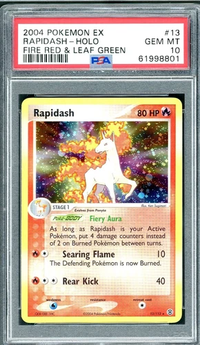 POKEMON RAPIDASH-HOLO 2004 EX FIRE RED & LEAF GREEN #13 PSA 10