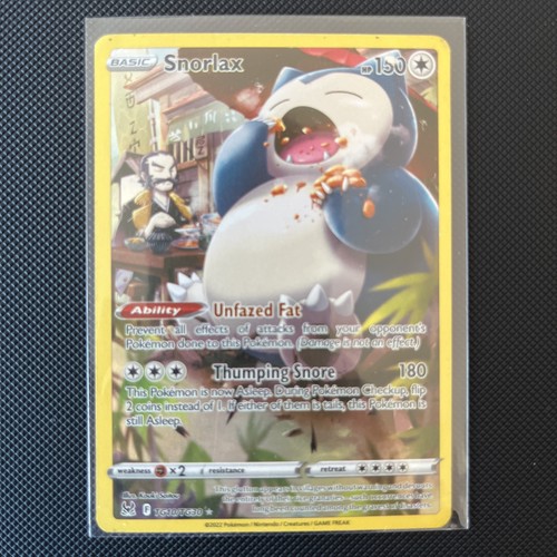 Snorlax TG10/TG30 Holo Full Art Trainer Gallery Lost Origin Pokemon TCG LP