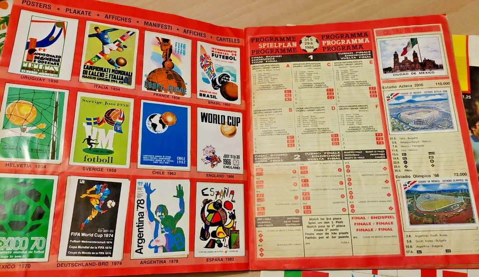 Panini Mexico 86 Sticker Album. VGC Only 9 Stickers missing & Wallchart brochure - Image 3 of 4